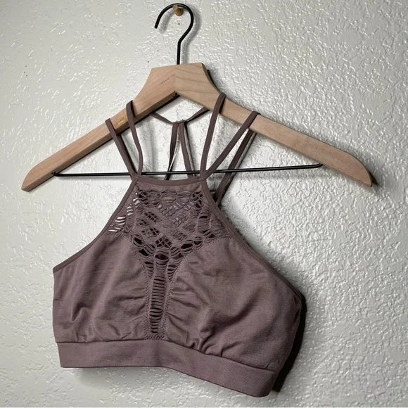 NWOT Victoria’s Secret Women's Bralette Halter Seamless Cutout Taupe Brown - Picture 4 of 11